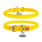 Нашийник для тварин WAUDOG Glamour з QR паспортом, круглий, L жовтий (35078) - зменшене зображення 1