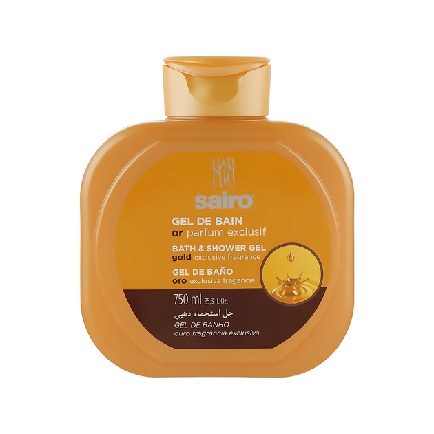 Гель для душу Sairo Bath And Shower Gel Винятковий золотий аромат 750 мл (8433295049331) - зображення 1