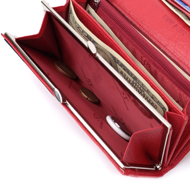 Гаманець ST Leather З натуральної шкіри Червоний (22675) - зображення 8