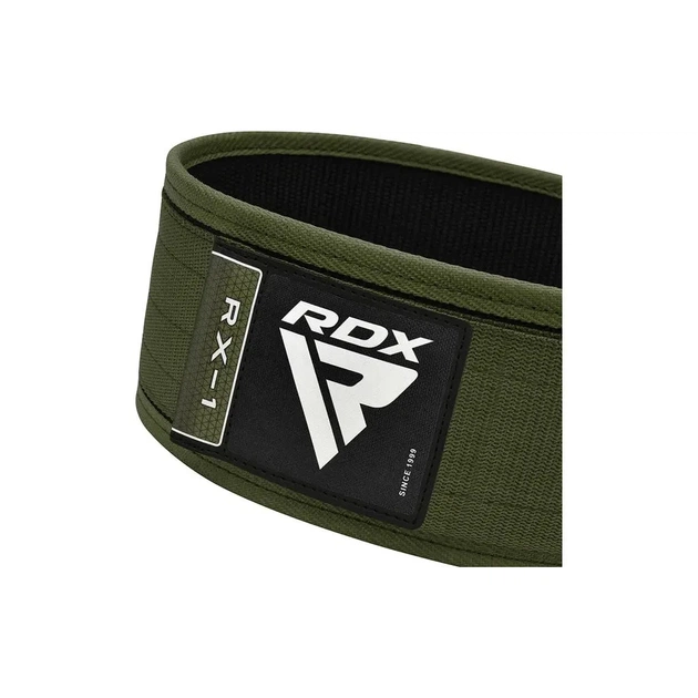 Атлетичний пояс RDX RX1 Weight Lifting Belt Army Green S (WBS-RX1AG-S) - зображення 6