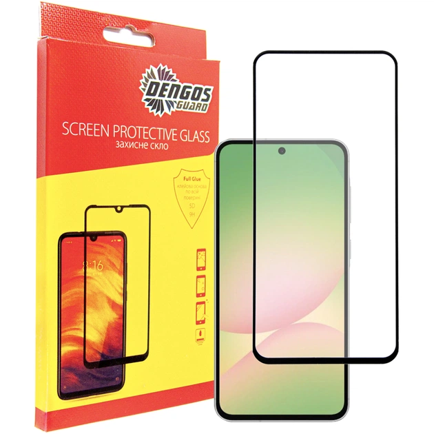 Стекло защитное Dengos Full Glue Samsung Galaxy A56 5G (black) (TGFG-388) - изображение 1