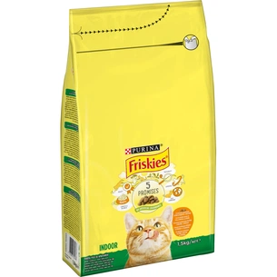 Сухий корм для кішок Purina Friskies Indoor з куркою та овочами 1.5 кг (7613031341887) зображення 1