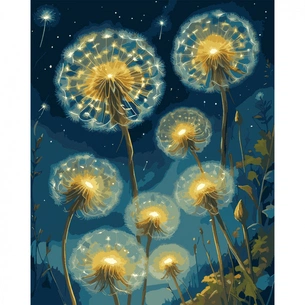 Картина по номерам Santi Сяючі кульбаби, 40*50см, LED підсвітка (955065) зображення 1