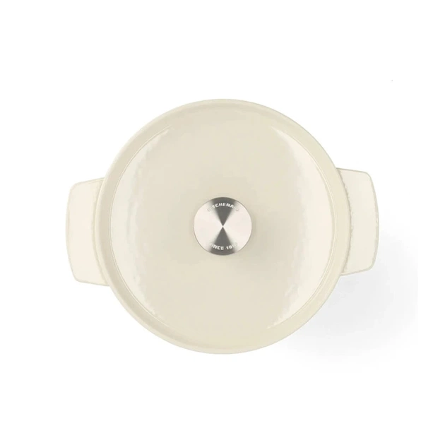 Каструля KitchenAid чавунна з кришкою 3,3 л Мигдалевий крем (CC006056-001) - picture 3