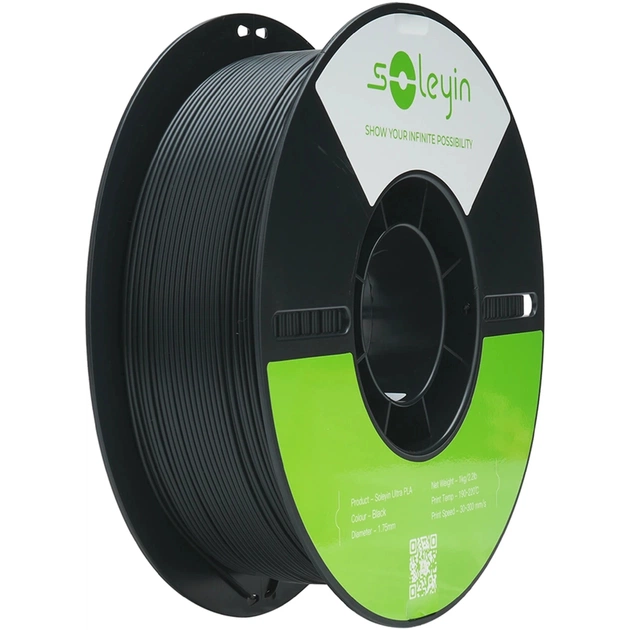Пластик для 3D-принтера Creality Soleyin PLA ULTRA 1кг, 1.75мм, black (3301010608) - зображення 1