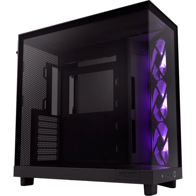 Корпус для ПК NZXT H6 Flow RGB All Black (CC-H61FB-R1) - изображение 1