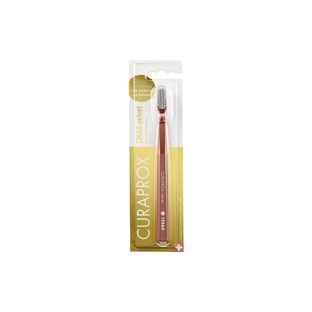 Зубна щітка Curaprox 12460 Velvet Ультрам'яка Коричнева з сірим (CS 12460-04) - изображение 1