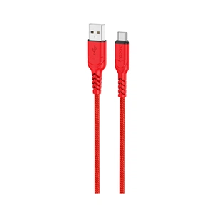 Дата кабель USB 2.0 AM to USB-C 1.0m 3A nylon X59 red HOCO (6931474744937) зображення 1