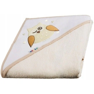 Рушник для купання Akuku з капюшоном 80x80см, бежевий (A1231) зображення 1