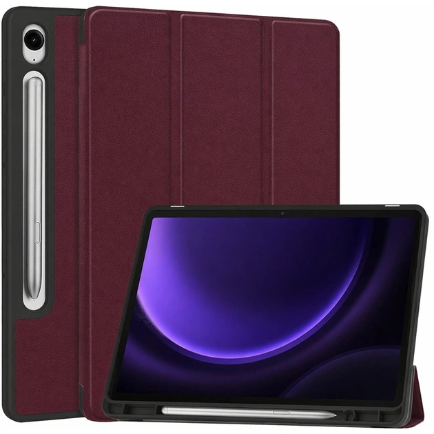 Чехол для планшета BeCover Flexible TPU Mate Samsung Galaxy Tab S10 FE (SM-X520/SM-X526) 10.9" Red Wine (715772) - изображение 1