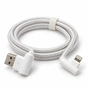 Дата кабель USB 2.0 AM to Lightning 1.0m 2.4A textile 90° corner white XoKo (XK-CTL-005-WH) - зменшене зображення 2