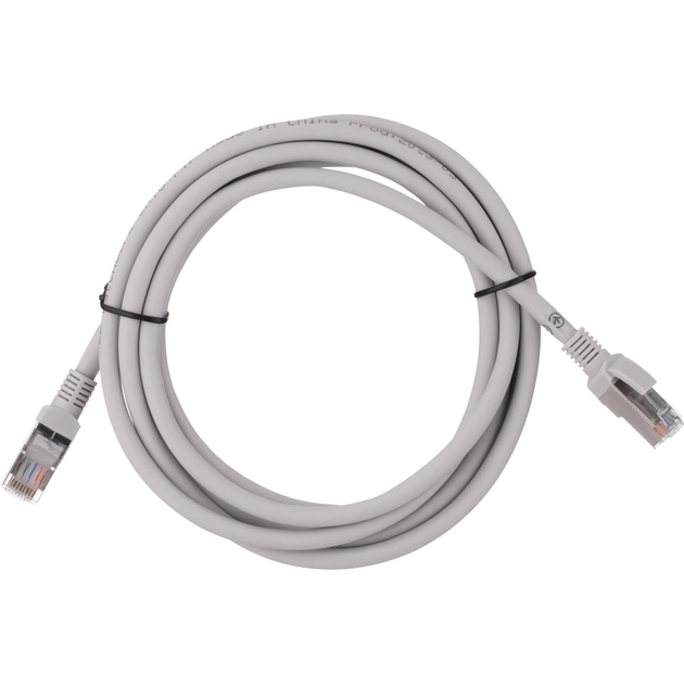 Патч-корд 2E 2м FTP cat.6, CU, 26AWG, 7/0.16, LSZH, grey (2E-PC6CU-FTP2LSZH-GRY) - изображение 1