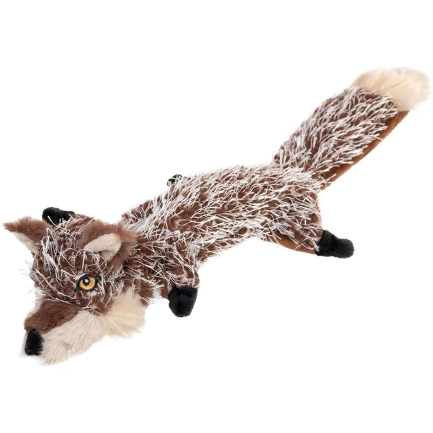 Игрушка для собак GiGwi Plush Волк с пискавками 37 см (75325) - изображение 1