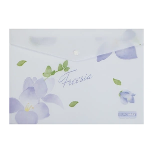 Папка - конверт Buromax А4 на кнопці, FREESIA ARABESKI, напівпрозора, бузкова (BM.3943-26) зображення 1