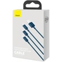 Дата кабель USB 2.0 AM to Lightning + Micro 5P + Type-C 1.5m 3.5A blue Baseus (CAMLTYS-03) - уменьшенное изображение 6
