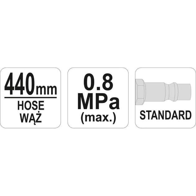 Пістолет для підкачки коліс Yato для підкачування коліс (YT-23703) - picture 4