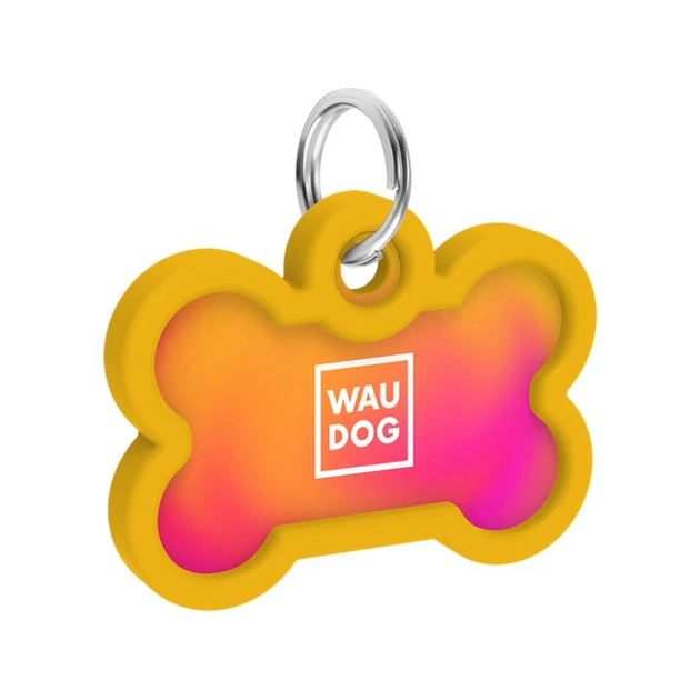 Адресник для животных WAUDOG Smart ID с QR паспортом "Градиент оранжевый", кость 40х28 мм (231-4035) - изображение 4