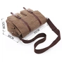 Сумка Vintage На плече текстильна Коричнева (20150) - зменшене зображення 3