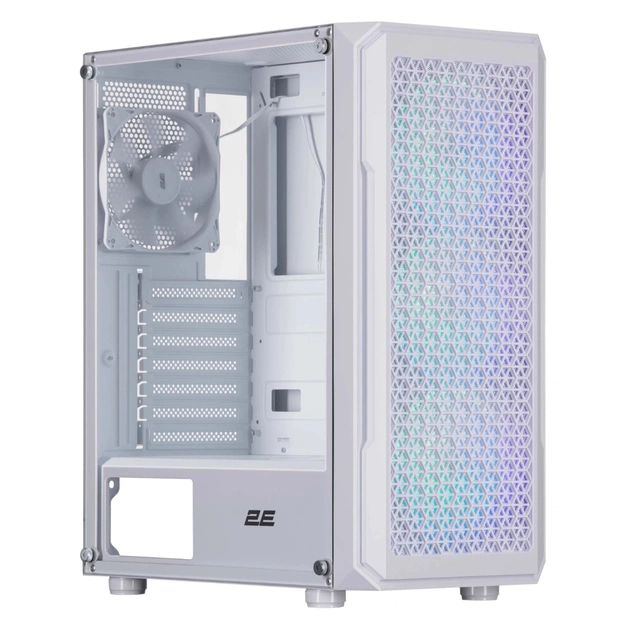 Корпус для ПК 2E Gaming Hexagon G338W, без БЖ, 2xUSB 3.0, 1xUSB Type-C, 1x120mm, 3x120mm ARGB, TG Side Panel, AT (2E-G338W) - изображение 1
