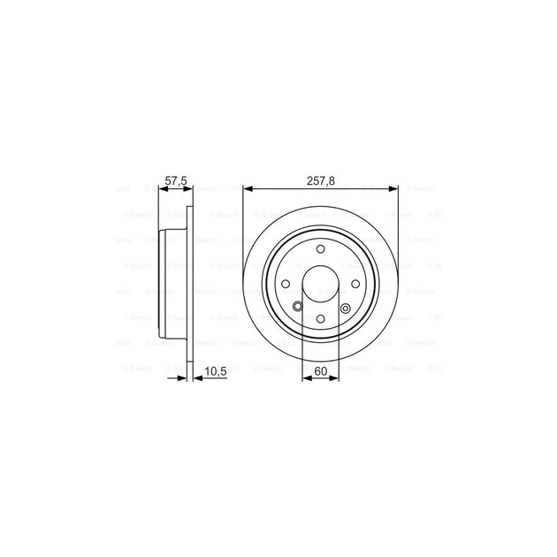 Тормозной диск Bosch 0 986 479 S08 - изображение 1