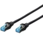Патч-корд Digitus 0.5м, cat.5e, SF-UTP, AWG 26/7, black (DK-1531-005/BL) - зменшене зображення 1