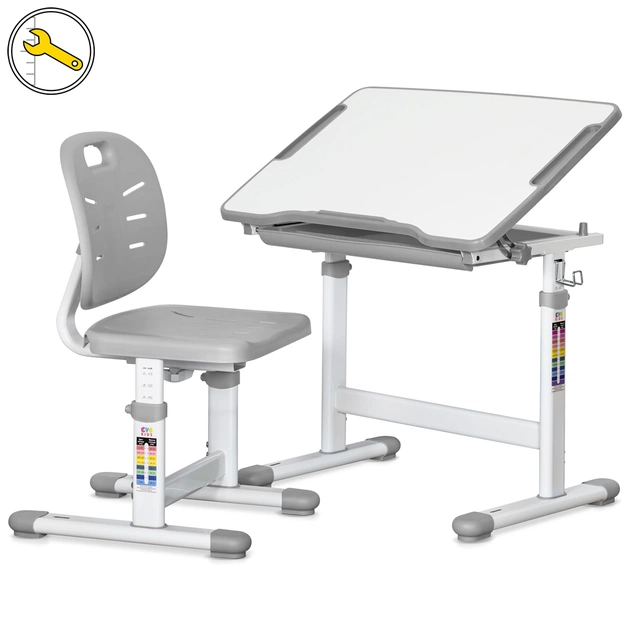 Парта со стулом Evo-kids Ergo Grey (Evo-05 Ergo G) - изображение 1