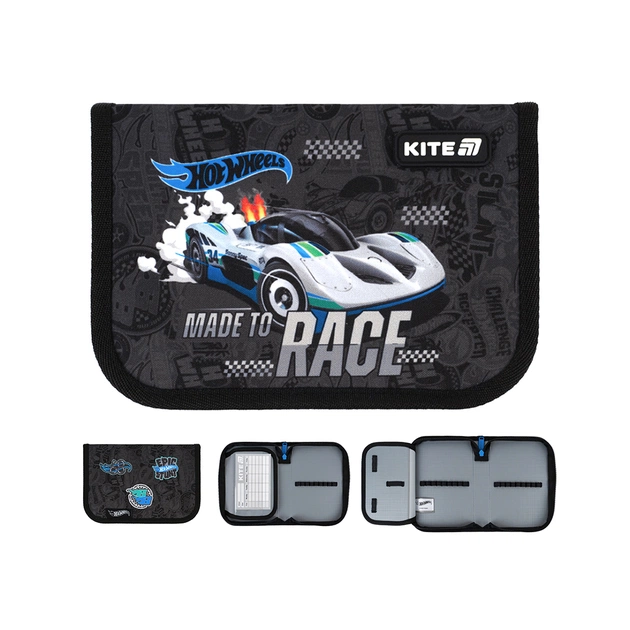 Пенал Kite 621 Hot Wheels, 1 відділення, 1 відворот (HW25-621) - зображення 1