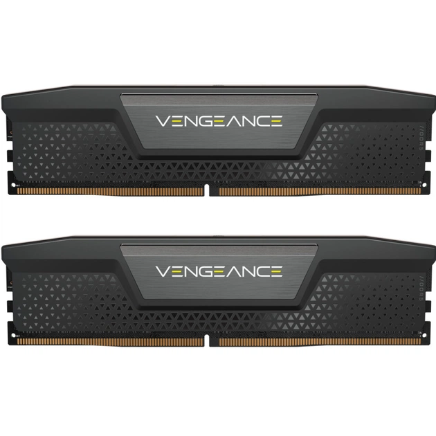 Модуль пам'яті для комп'ютера DDR5 48GB (2x24GB) 6000 MHz Vengeance Black Corsair (CMK48GX5M2B6000C30) - изображение 1