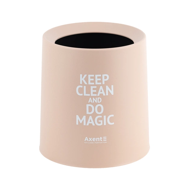 Кошик для паперів Axent Настільний контейнер для сміття, круглий, персиковий (2131-42-A) - picture 1