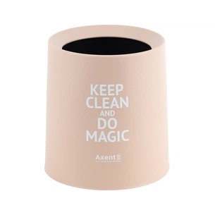 Кошик для паперів Axent Настільний контейнер для сміття, круглий, персиковий (2131-42-A) зображення 1