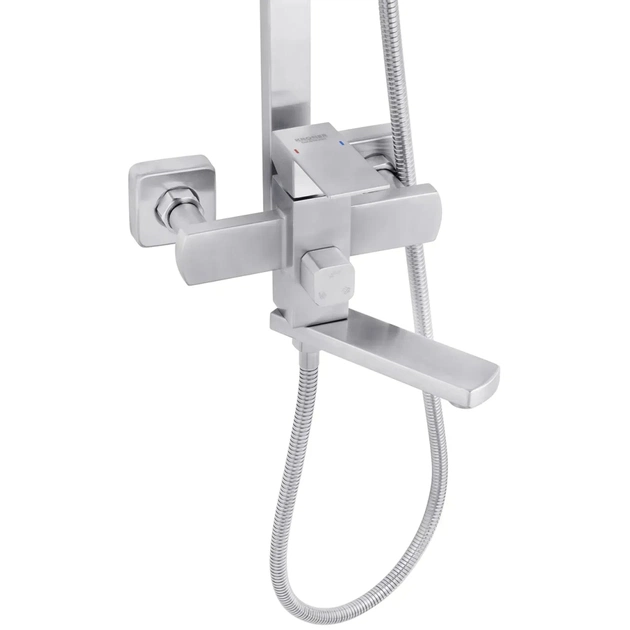 Душовий гарнітур Kroner Edelstahl Kubus-ESG063 + змішувач Edelstahl Kubus-ESG010 + змішувач Kroner Edelstahl Kubus-ESG05 (CVS30172) - изображение 4
