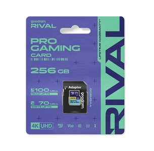 Карта пам`яті MicroSDXC 256GB UHS-I/U3 Class 10 Goodram RIVAL M3AA R100/W70MB/s + SD-adapter (GGSM3AA-2560R12) зображення 1
