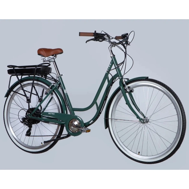 Електровелосипед Dorozhnik 28" eRETRO Vbr FR рама-19" 36B 13А*г 500Вт 2026 зелено-сірий (ELB-D-28-111) - picture 2