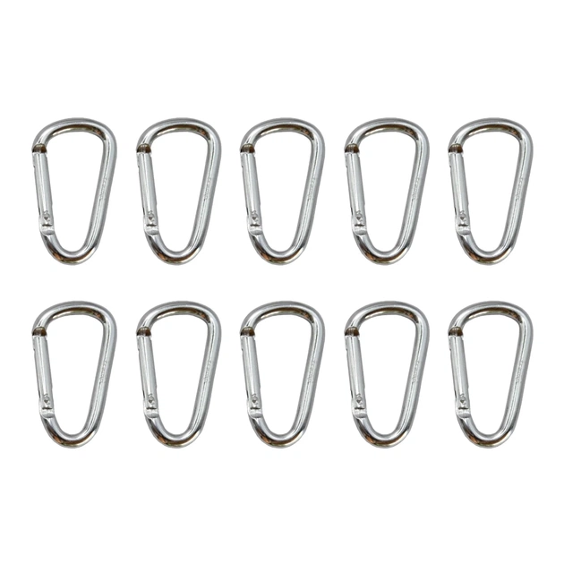 Карабін туристичний Tramp Набір 10 шт без муфти 6 cм Silver (UTRA-300-silver) - picture 3