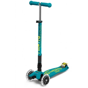 Самокат Micro Maxi Deluxe Foldable LED Зелений (MMD097) зображення 1