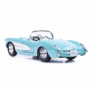 Масштабна модель автомобіля Maisto Chevrolet Corvette 1957 блакитний (1:24) (31275 lt. blue) зображення 1