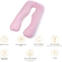 Подушка MirSon для вагітних та відпочинку Satin Stripe №8026 U-подібна Pink (2200006178644) - уменьшенное изображение 12