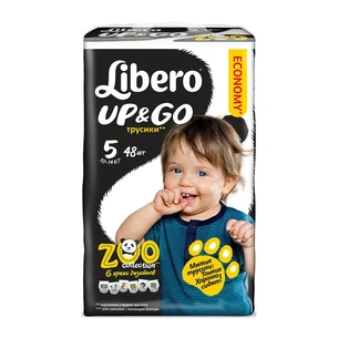 Підгузки Libero Up&Go 5 (10-14 кг) 48 шт (7322540600049) зображення 1