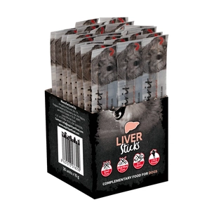 Ласощі для собак Alpha Spirit DOG Sticks Liver напіввологі з печінки, палички 300 г (8437013576550) зображення 1