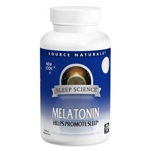 Амінокислота Source Naturals Мелатонін 1 мг, Смак м'яти, Sleep Science, 100 таблеток (SNS-00709) зображення 1