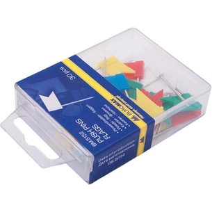 Кнопки Buromax push pins FLAGS, 30шт (BM.5152) изображение 1
