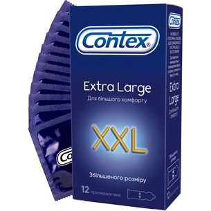Презервативи Contex Extra Large збільшеного розміру з силіконовою змазкою 12 шт. (5060040302231) зображення 1