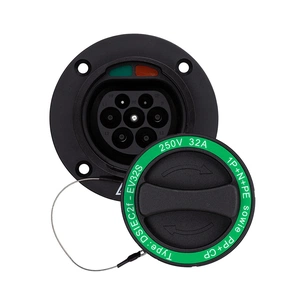 Розетка для заряджання електромобіля HiSmart Type 2 Mennekes (Male), 32A, 3-фазная (EV200252) picture 1