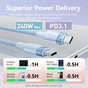 Кабель Vention USB Type-C - USB Type-C (M/M), 240W, 5A, 2 м, Black (TRIBH) - уменьшенное изображение 10