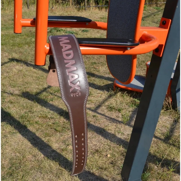 Атлетичний пояс MadMax MFB-246 Full leather шкіряний Chocolate Brown S (MFB-246_S) - picture 7