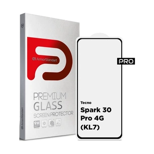 Скло захисне Armorstandart Pro Tecno Spark 30 Pro 4G (KL7) Black (ARM83308) зображення 1