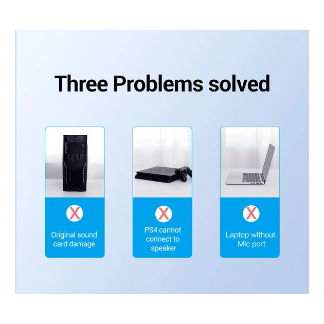 Звукова плата Vention Audio USB 3х3,5mm jack 0.15m Volume Control (CDRBB) - picture 4