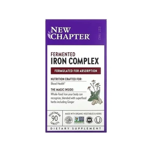 Минералы New Chapter Железо, ферментированный комплекс, Fermented Iron Complex, 90 таб (NCR-90357) изображение 1