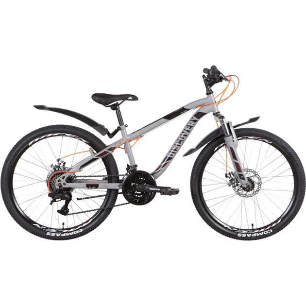Велосипед Discovery 24" Flint AM DD рама-13" 2022 Light Grey/Black (OPS-DIS-24-271) - изображение 1
