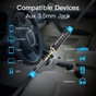 Кабель Vention 3.5 мм - 3.5 мм (M/F), 5 м, Black (VAB-B06-B500-M) - уменьшенное изображение 3